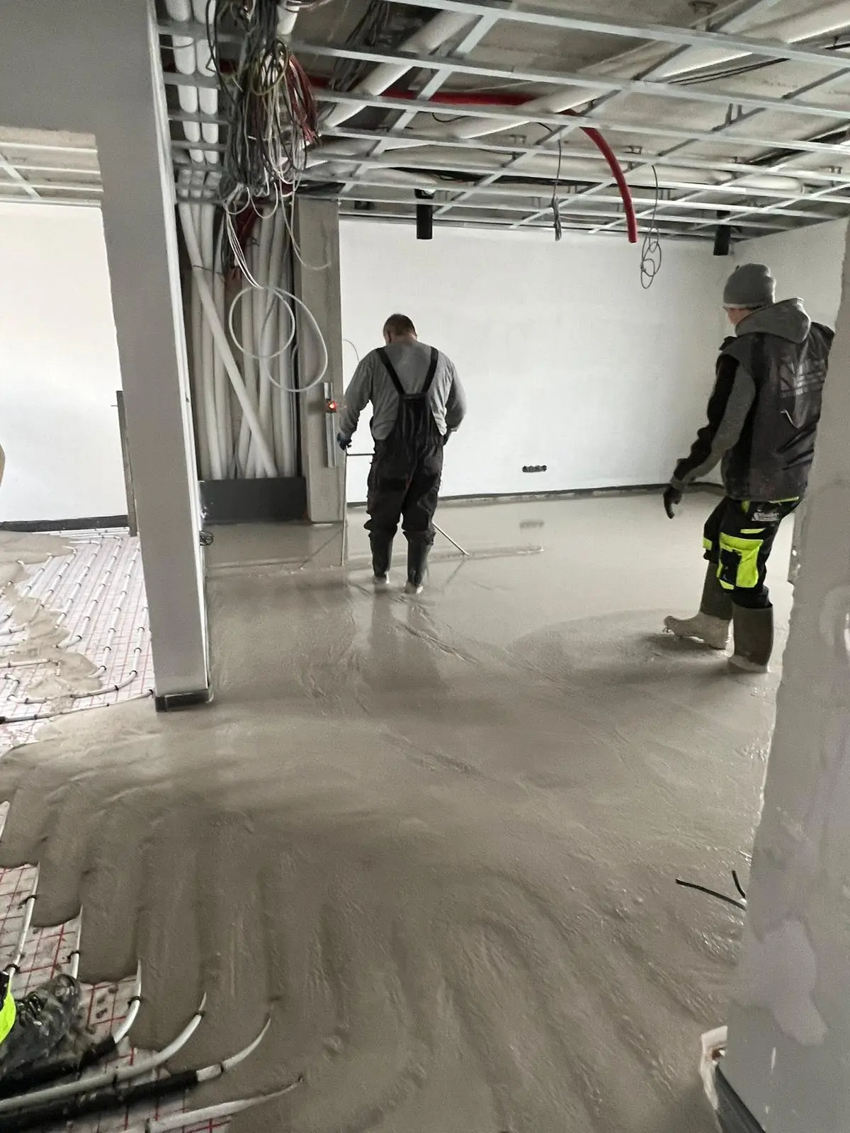 Anhydritová podlaha bytový dům Opava