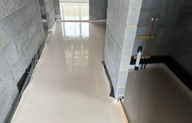 Anhydritová podlaha rodinný dům Olomouc — MO Betony